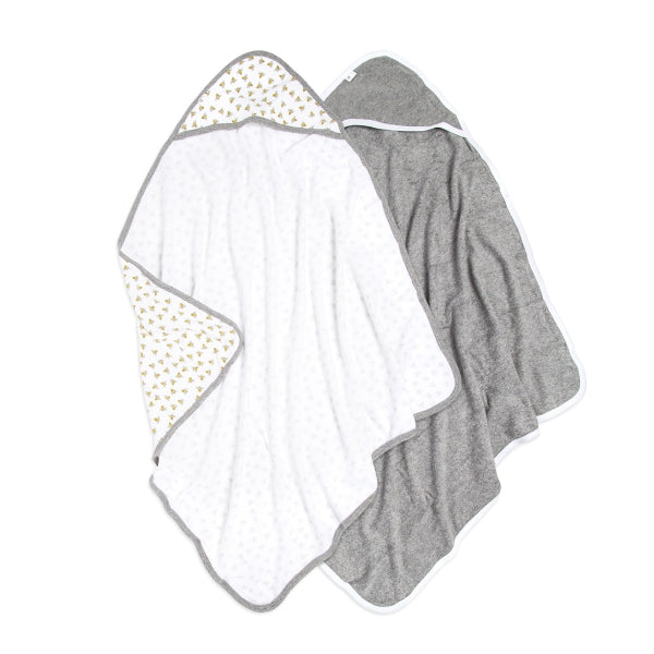 Burt's Bees Baby Set of 2 Honey Bee Hooded Towels