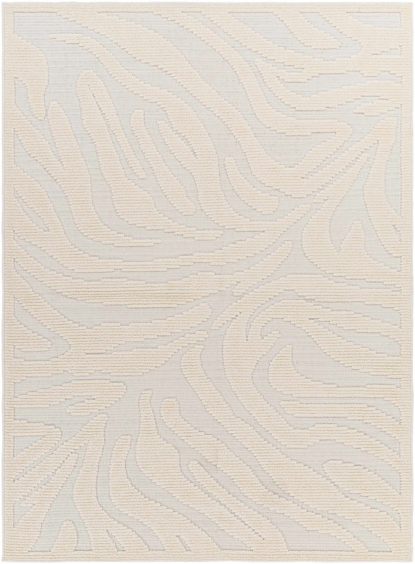 Hauteloom Keto Cream Zebra Print Washable Area Rug