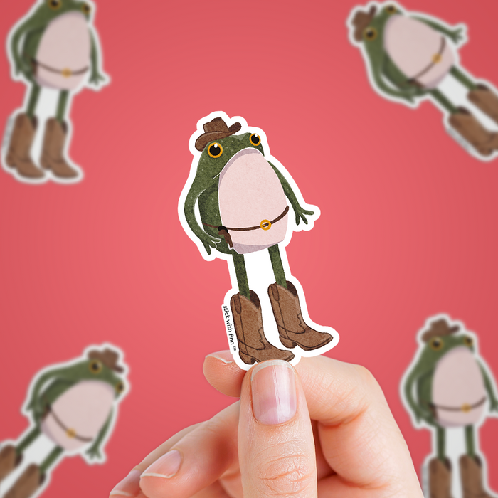 Stick With Finn Cowboy Frogson Frog Sticker