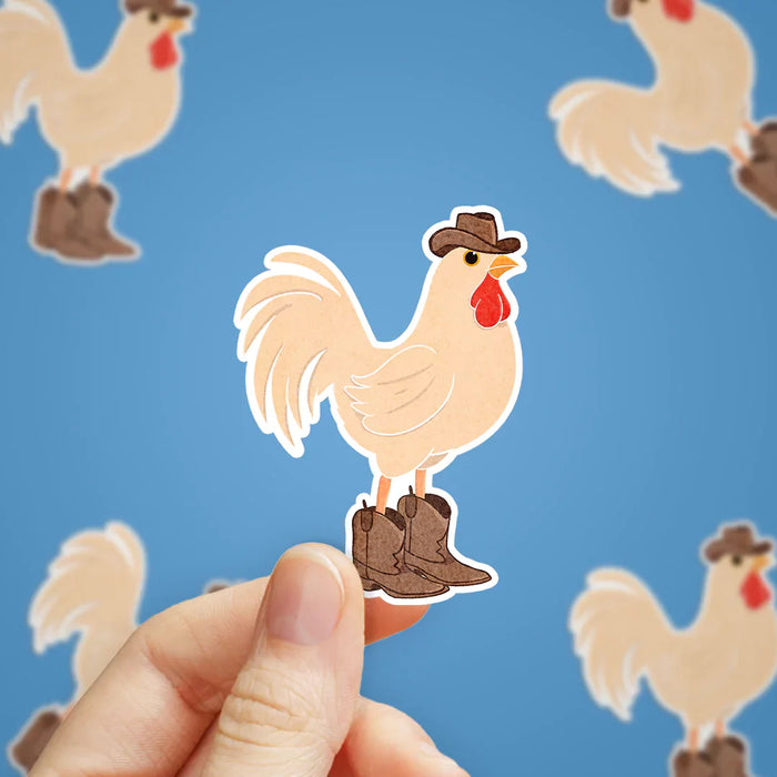 Stick With Finn Cowboy Chicken Sticker