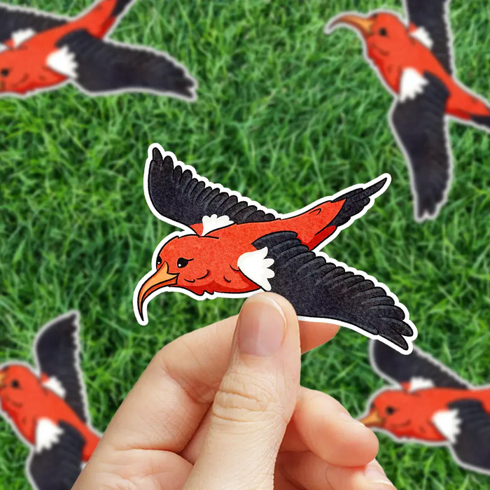 Stick With Finn I'iwi Bird Sticker