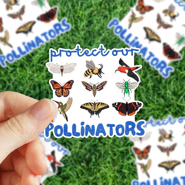 Stick With Finn Protect Our Pollinators Sticker