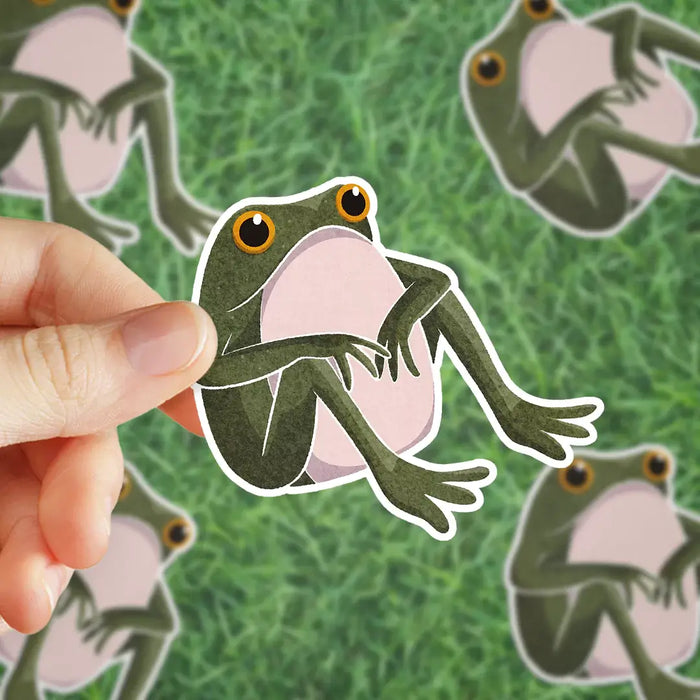 Stick With Finn Existential Frog Sticker