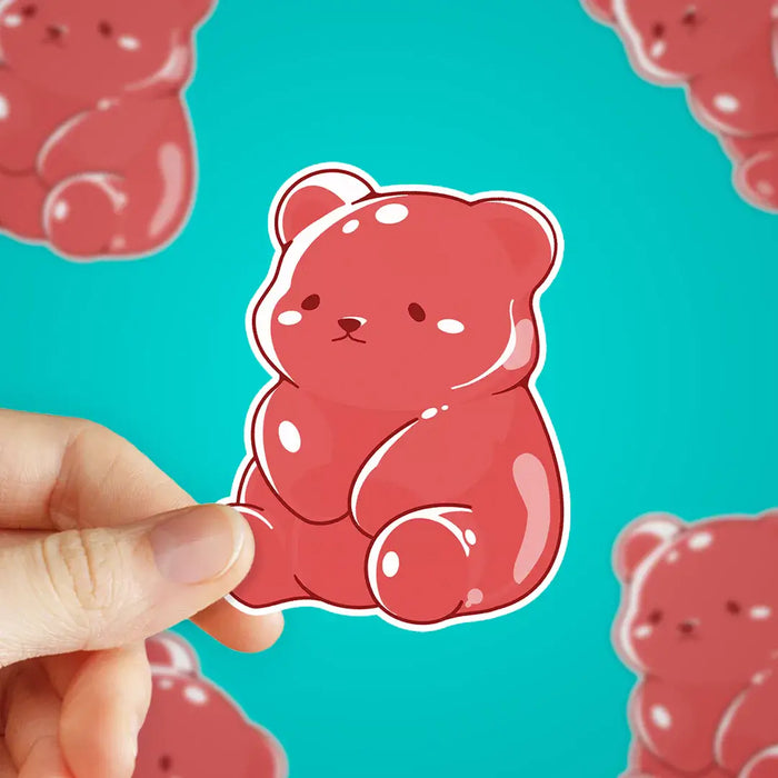 Stick With Finn Red Gummy Bear Candy Sticker