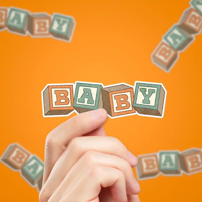 Stick With Finn Baby Alphabet Blocks Sticker