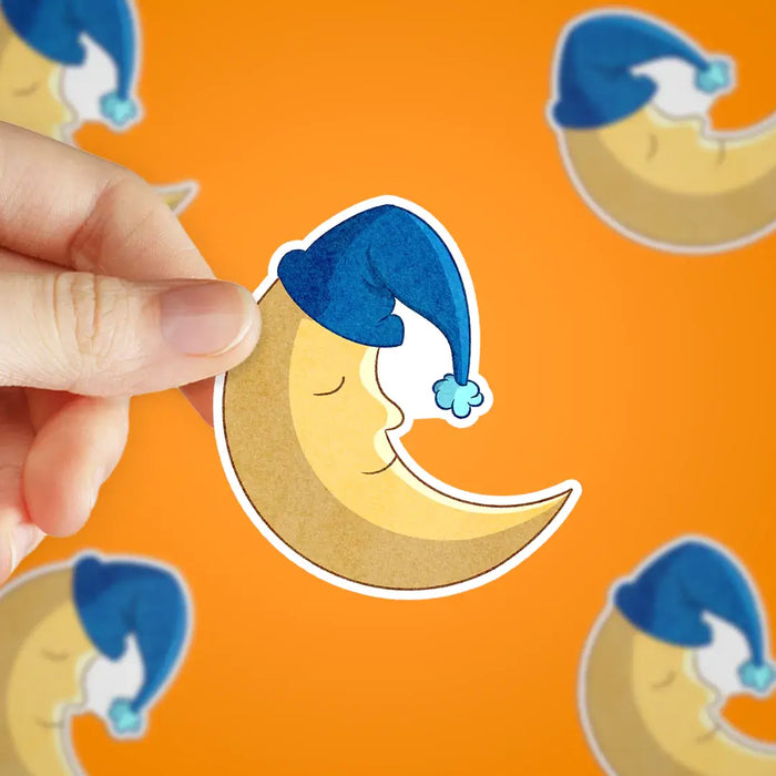 Stick With Finn Blue Dreamy Moon Sticker