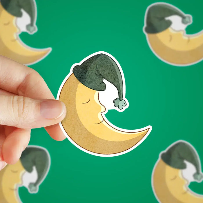 Stick With Finn Green Dreamy Moon Sticker