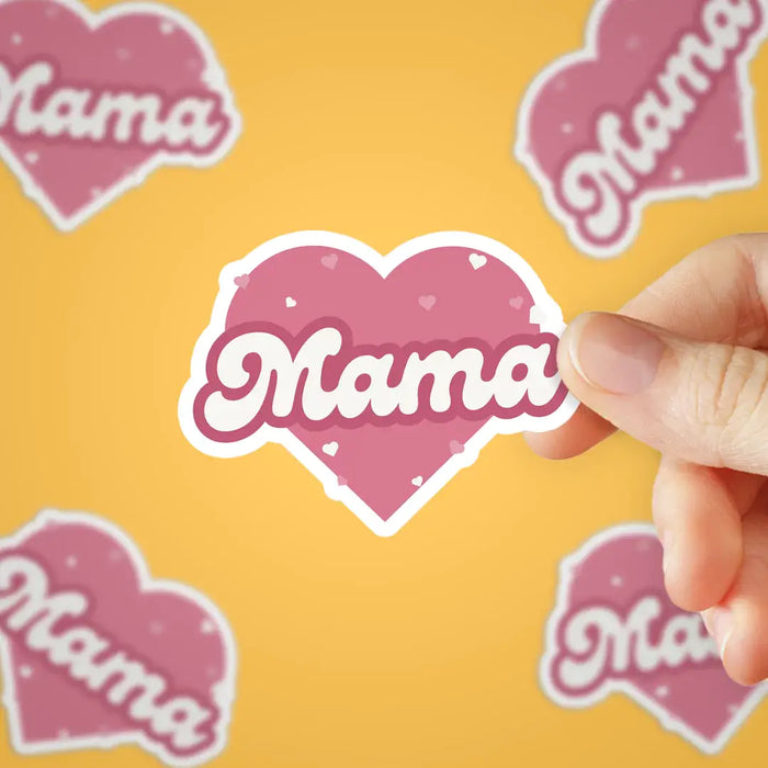 Stick With Finn Mama Heart Sticker