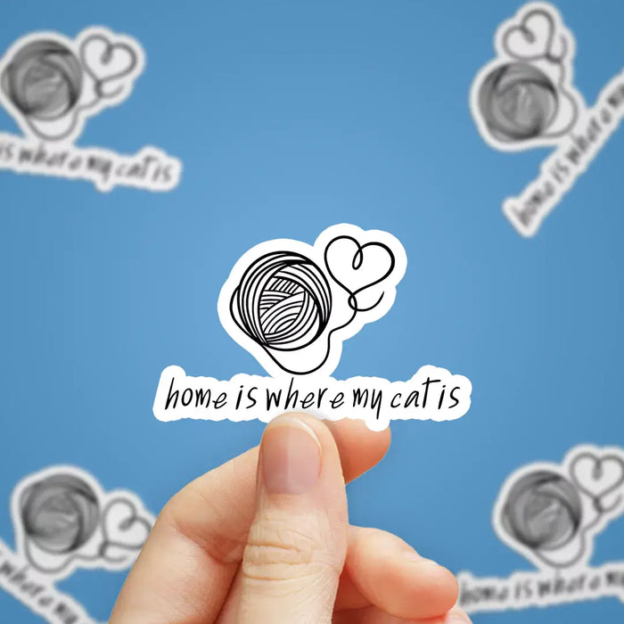 Stick With Finn Home is Where my Cat is Sticker