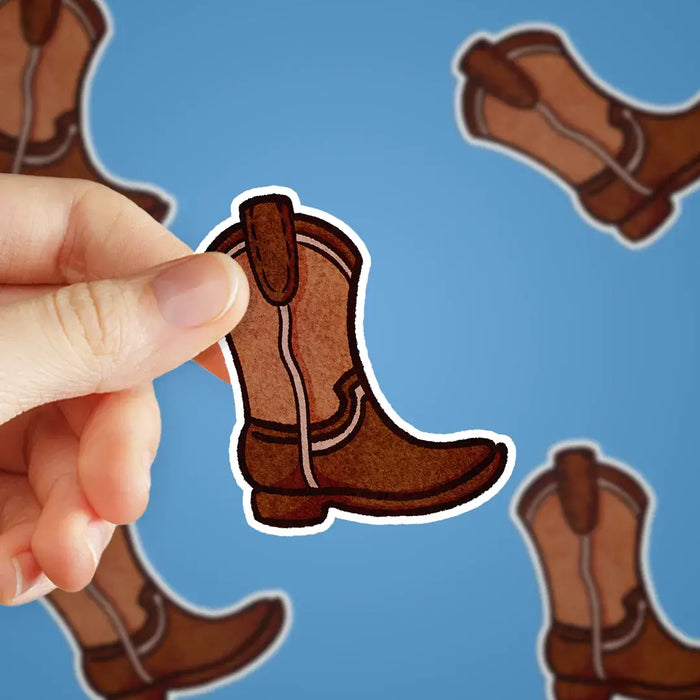 Stick With Finn Cowboy Boot Sticker