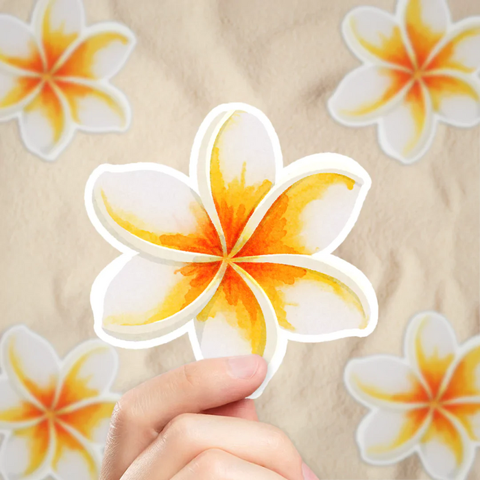 Stick With Finn Plumeria Flower Sticker