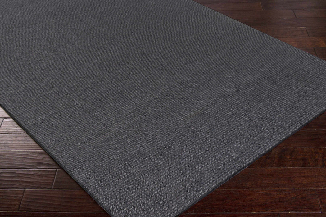 Hauteloom Brockton Solid Wool Charcoal Area Rug