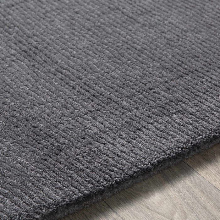 Hauteloom Brockton Solid Wool Charcoal Area Rug