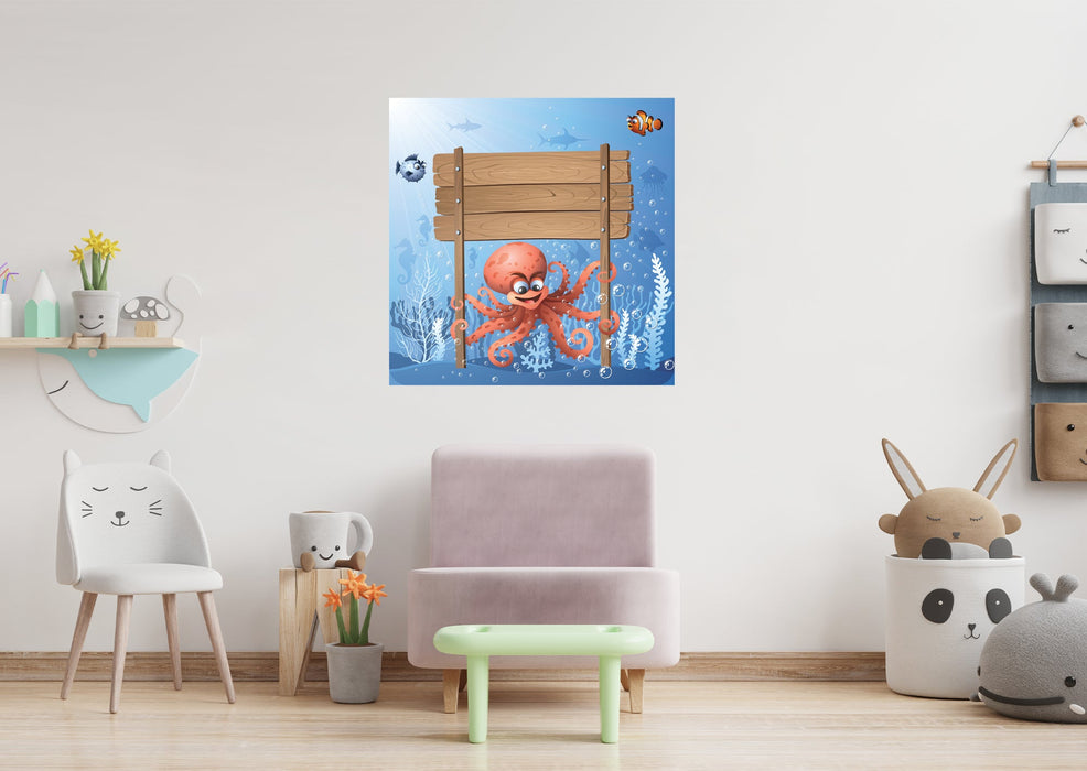 Fathead Nursery: Octopus Dry Erase        -   Removable Wall   Adhesive Decal