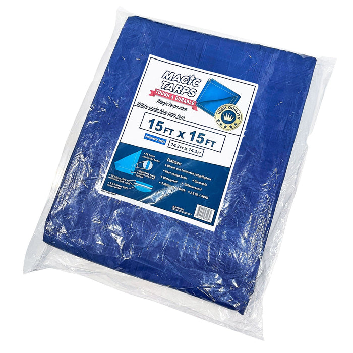 Magic Tarps Blue Poly Tarp 15x15