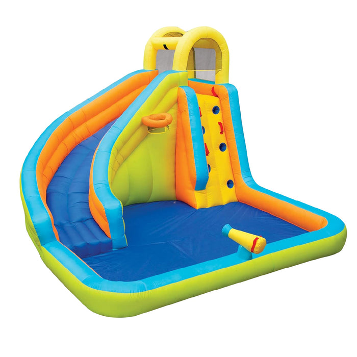 Banzai Splash 'N Blast Kids Outdoor Backyard Inflatable Water Slide Splash Park