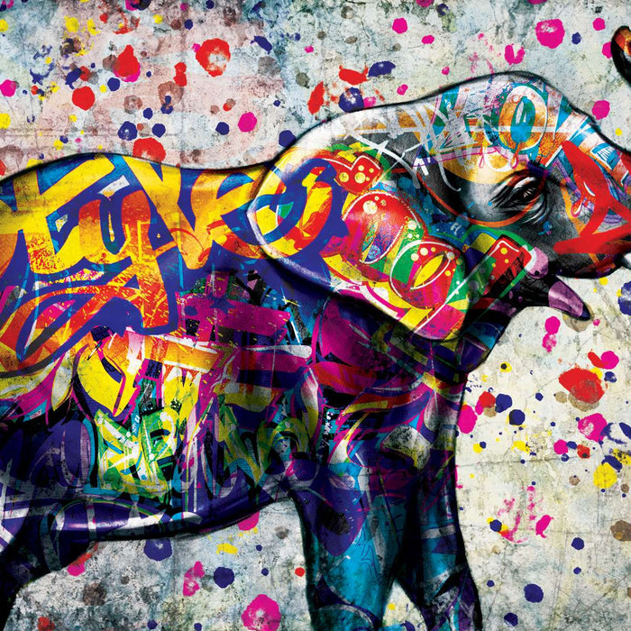 ElephantStock Epic Colorful Elephant Wall Art