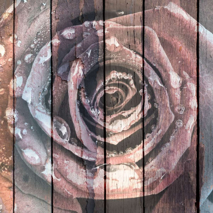 ElephantStock Colorful Wooden Rose Wall Art