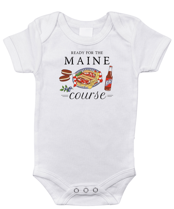 Little Hometown Maine Course Baby Onesie