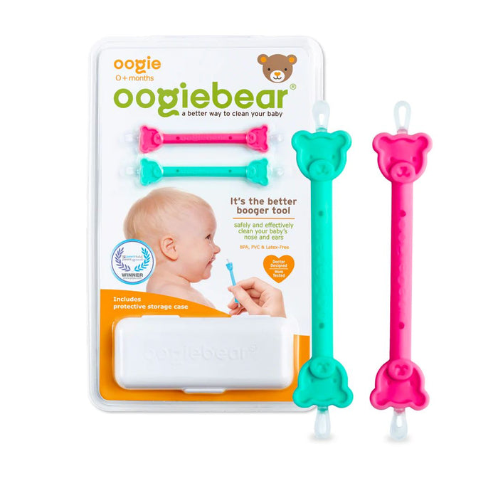 Oogiebear 2pk Baby Nose and Earwax Picker with Case