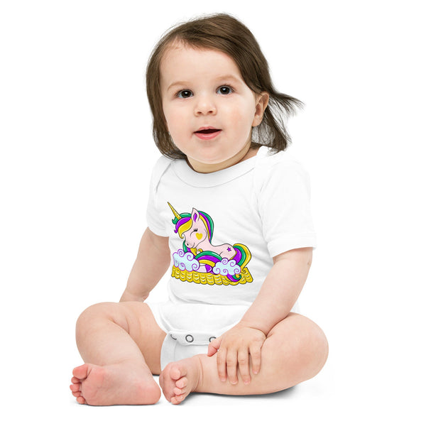 Little Hometown Mardi Gras Unicorn Baby Onesie