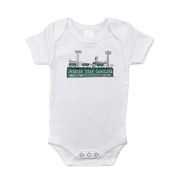 Little Hometown Massachusetts Sweeter than Caroline Baby Onesie