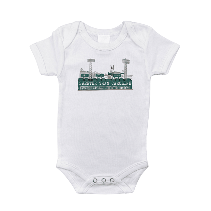 Little Hometown Massachusetts Sweeter than Caroline Baby Onesie