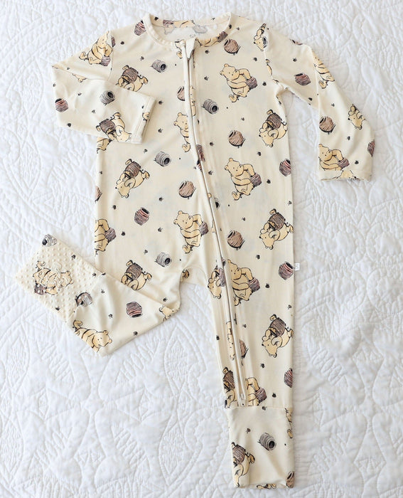 Little Snuggles Classic Pooh - Connor Bamboo Zippy Baby Romper