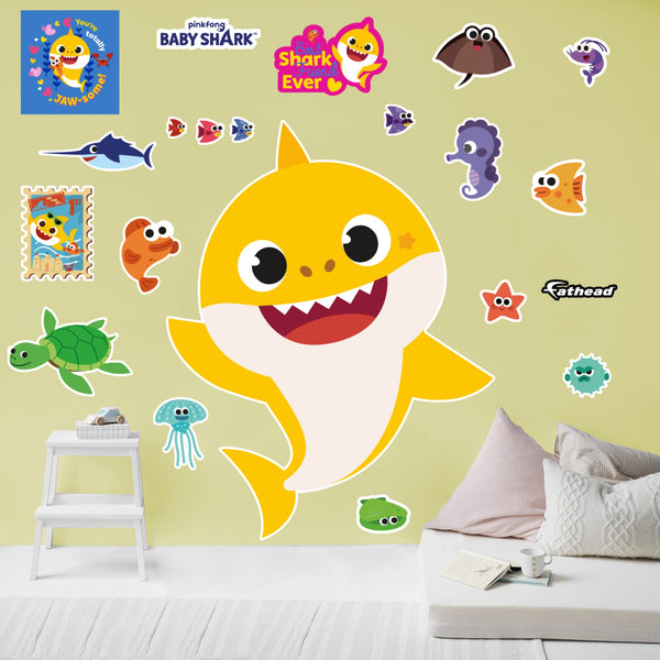 Fathead Baby Shark: Friends RealBig - Officially Licensed Nickelodeon Removable Adhesive Decal