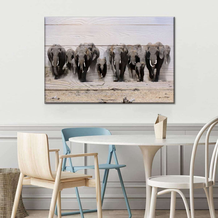 ElephantStock Elephants In Motion Wall Art