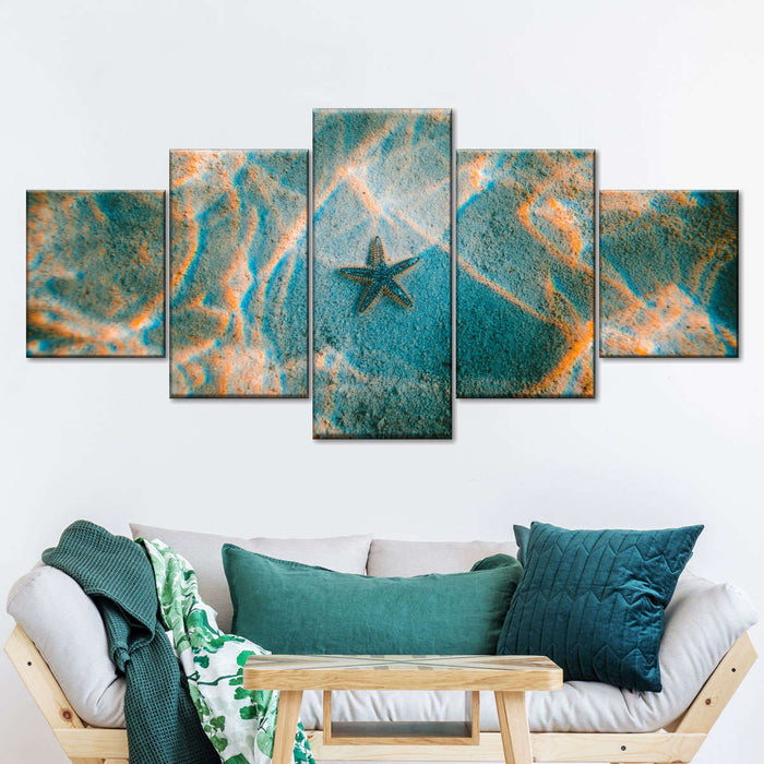 ElephantStock Sandy Underwater Starfish Wall Art