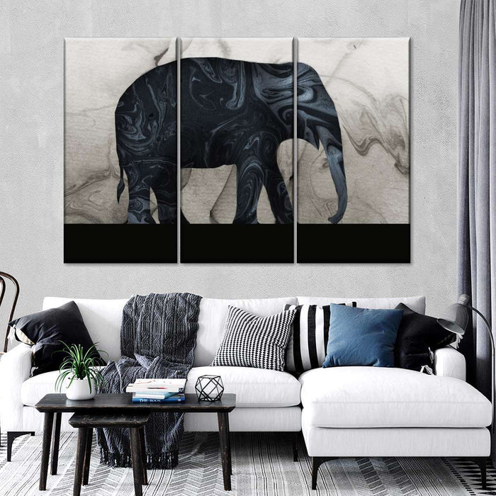 ElephantStock Abstract Elephant Silhouette Wall Art