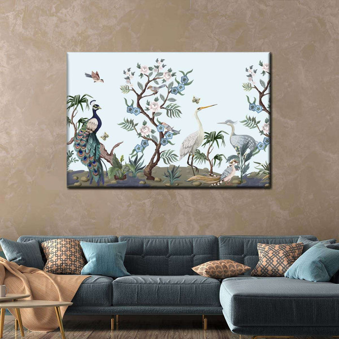 ElephantStock Chinoiserie Style Birds Wall Art