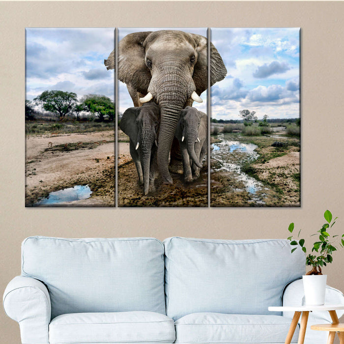 ElephantStock Safari Elephants Wall Art