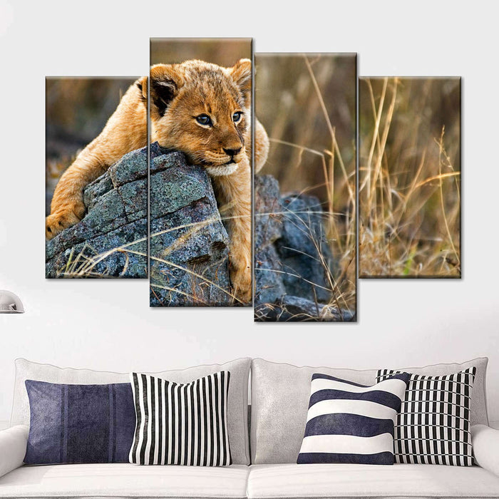 ElephantStock Safari Lion Cub Wall Art