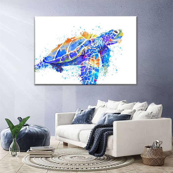 ElephantStock Sea Turtle Watercolor Wall Art