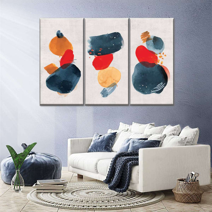 ElephantStock Watercolor Blotches Canvas Set Wall Art