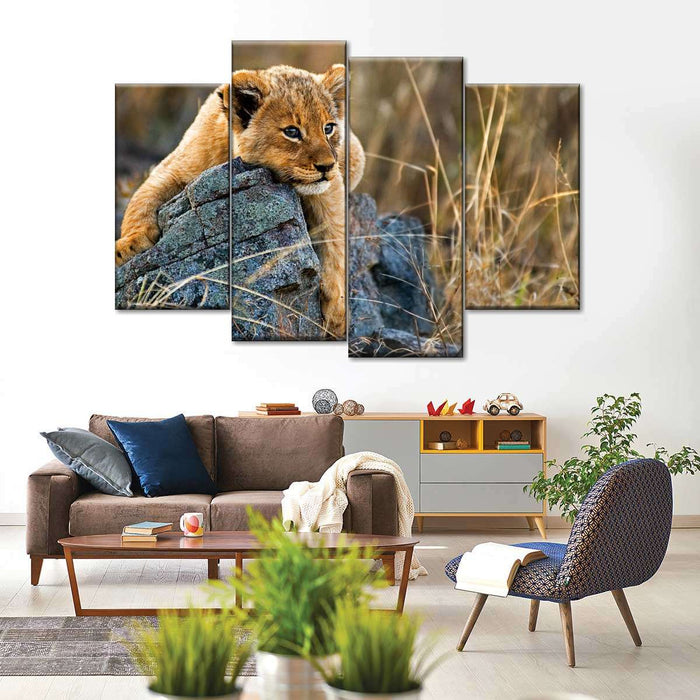 ElephantStock Safari Lion Cub Wall Art