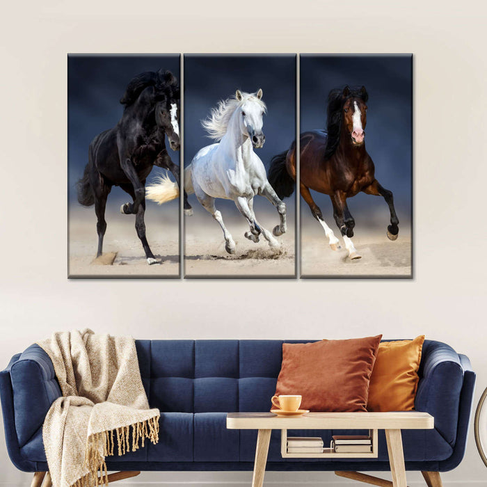 ElephantStock Wild Colorful Horses Wall Art