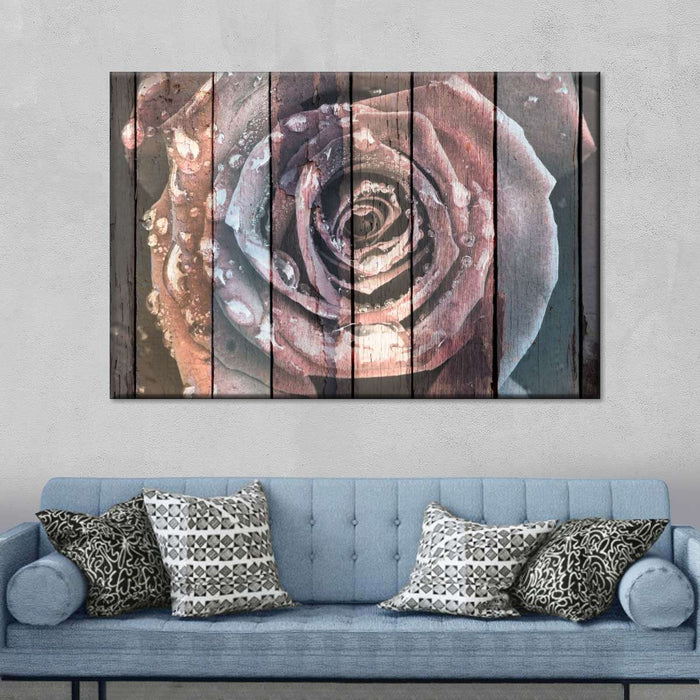 ElephantStock Colorful Wooden Rose Wall Art