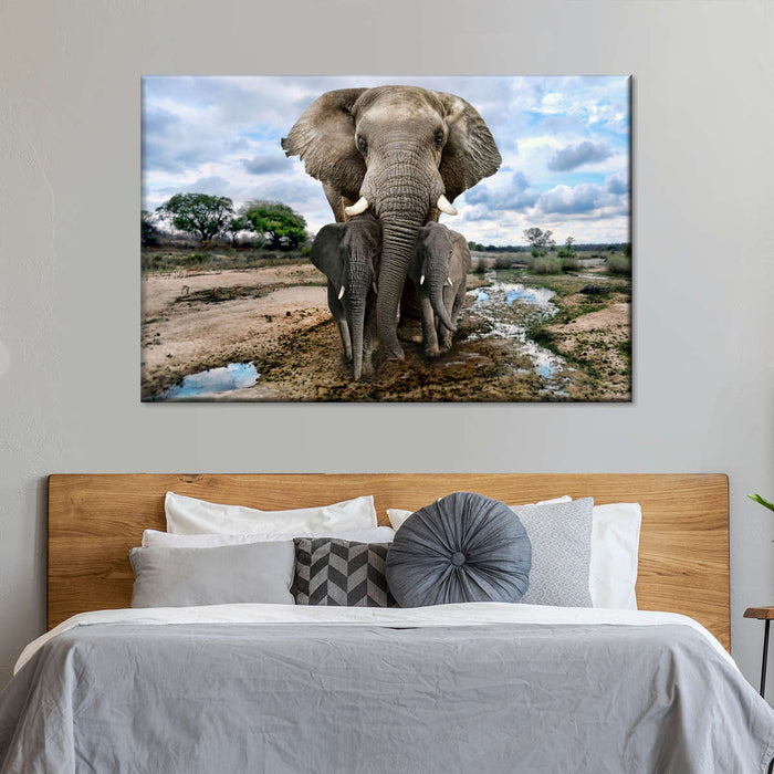 ElephantStock Safari Elephants Wall Art