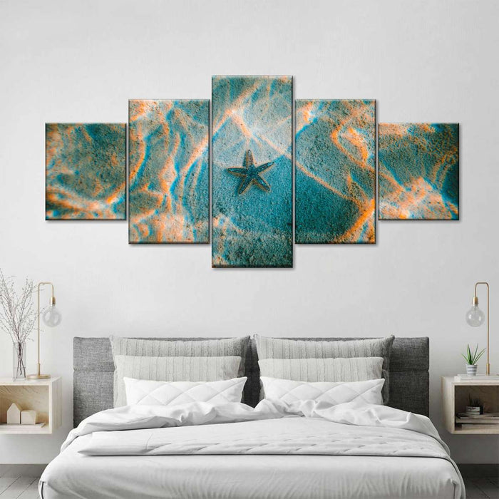 ElephantStock Sandy Underwater Starfish Wall Art