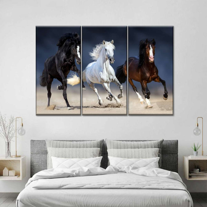 ElephantStock Wild Colorful Horses Wall Art