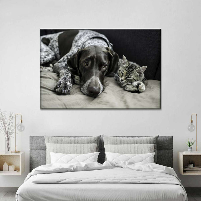 ElephantStock Dog And Cat Friends Wall Art