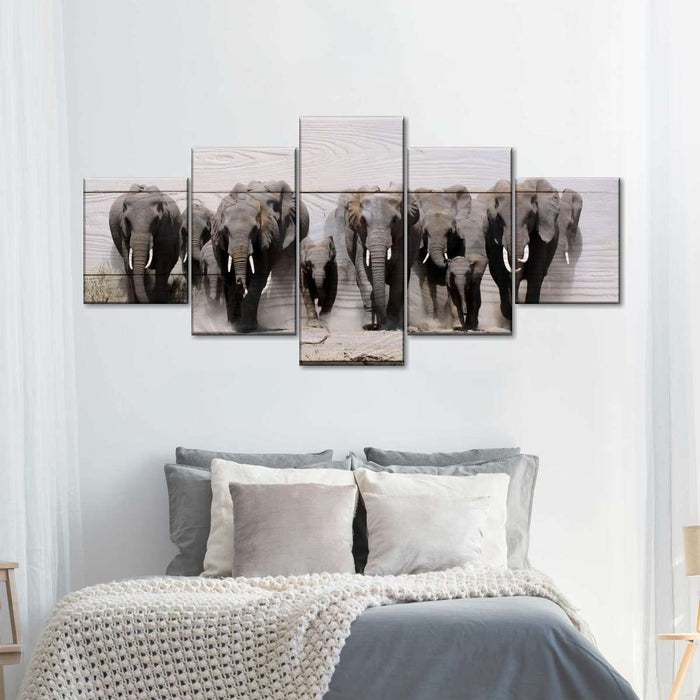 ElephantStock Elephants In Motion Wall Art