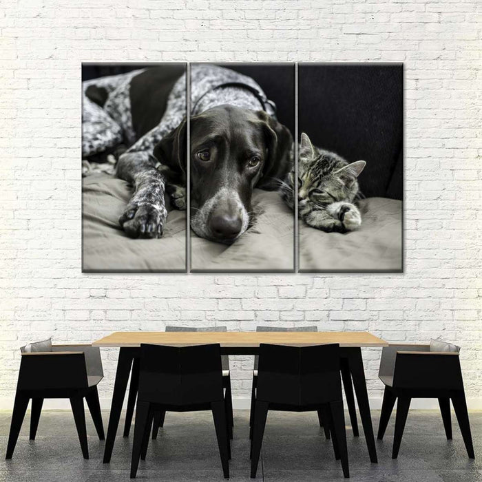 ElephantStock Dog And Cat Friends Wall Art