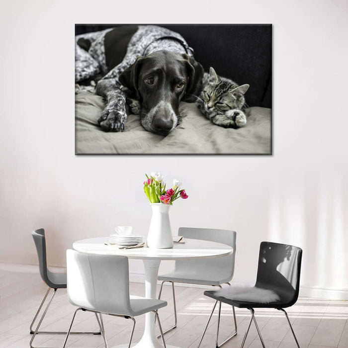 ElephantStock Dog And Cat Friends Wall Art