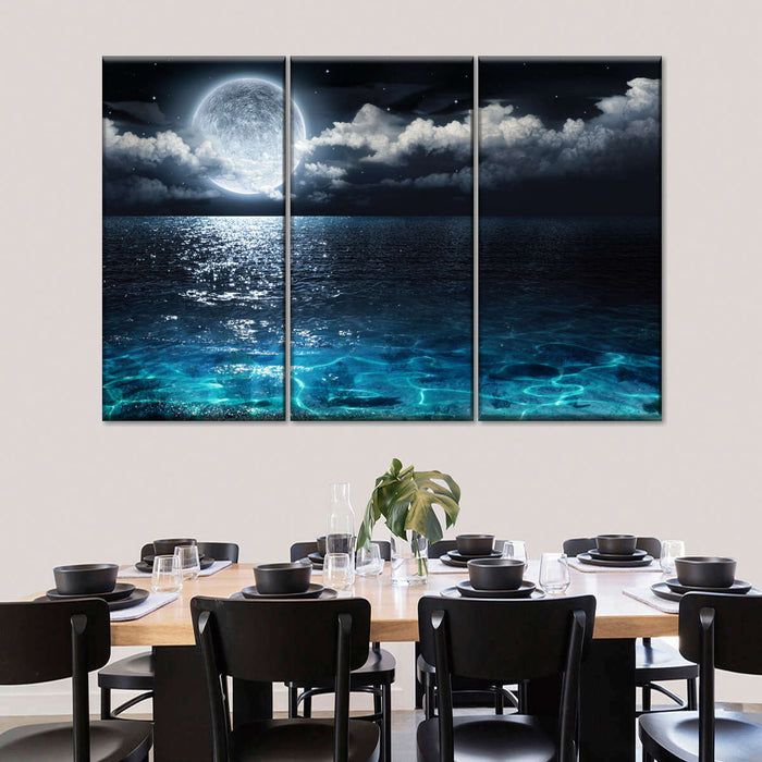 ElephantStock Romantic Full Moon Wall Art