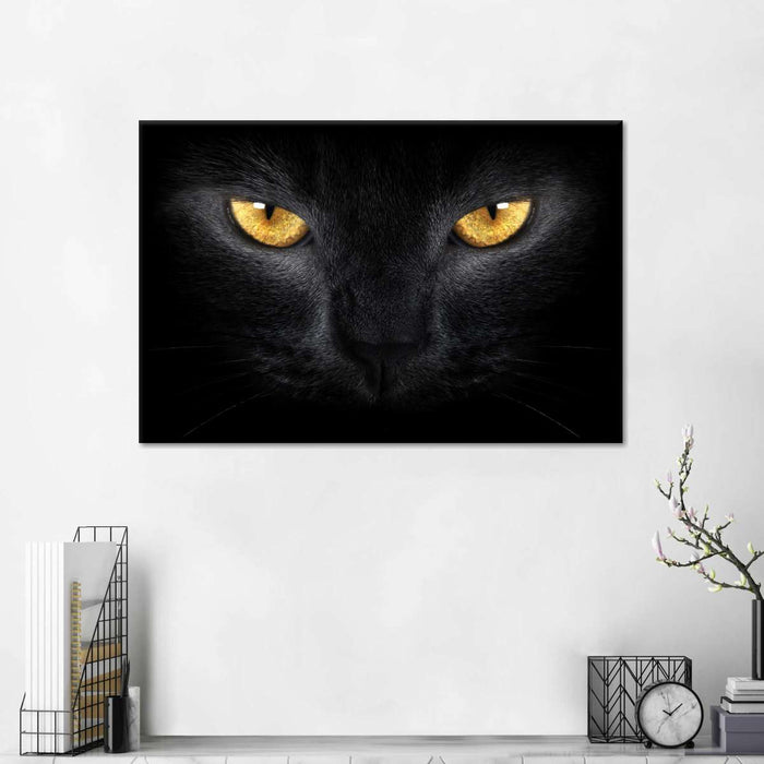 ElephantStock Yellow Eyed Cat Wall Art