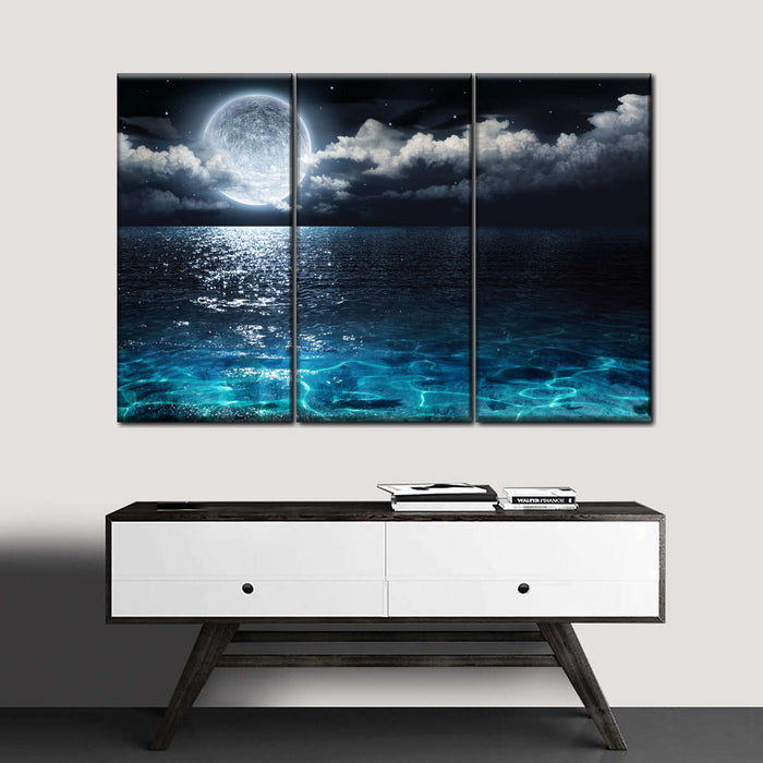 ElephantStock Romantic Full Moon Wall Art